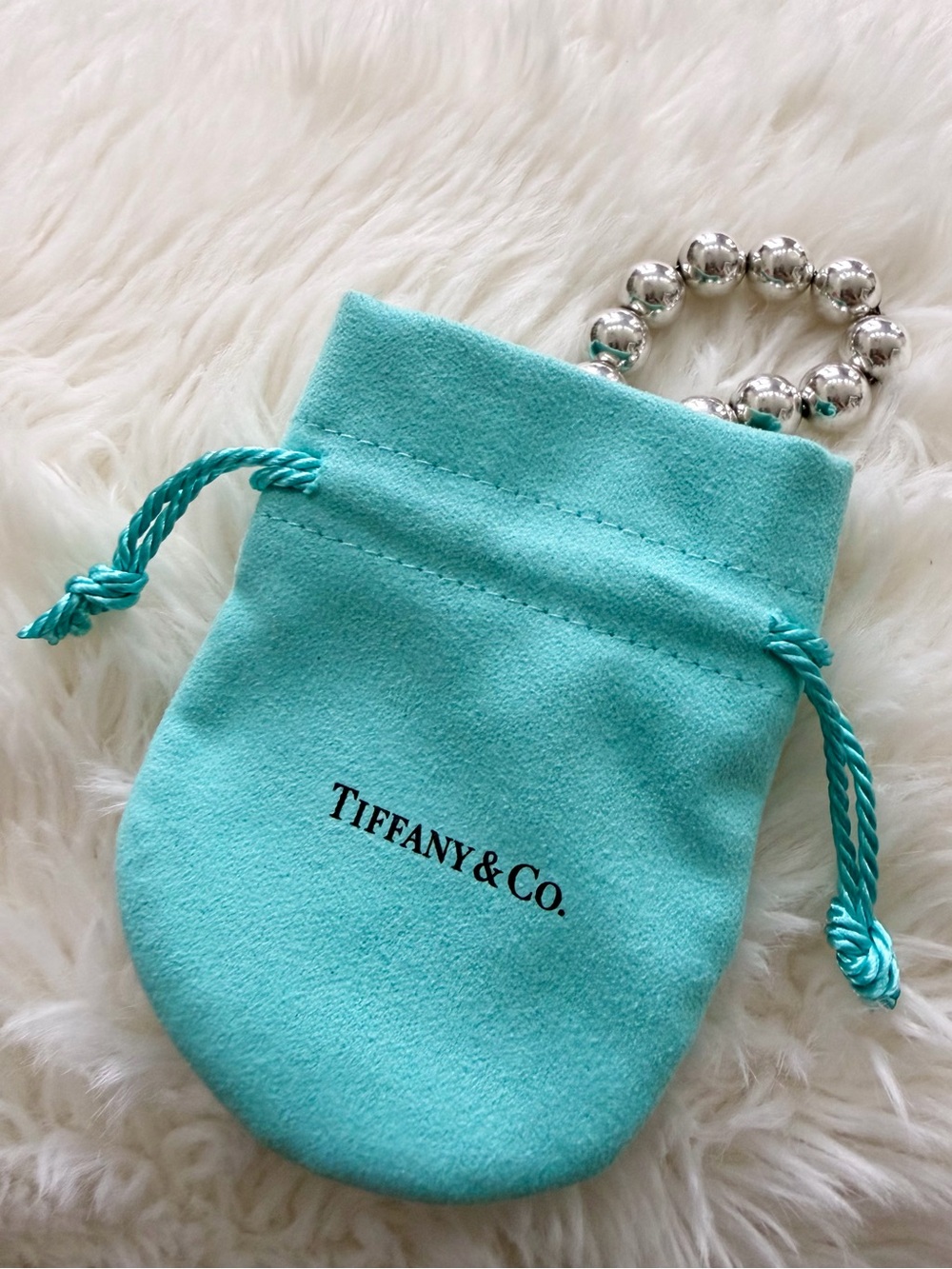 Tiffany & Co. HardWear Bead Bracelet, Medium, Silver (EUC)